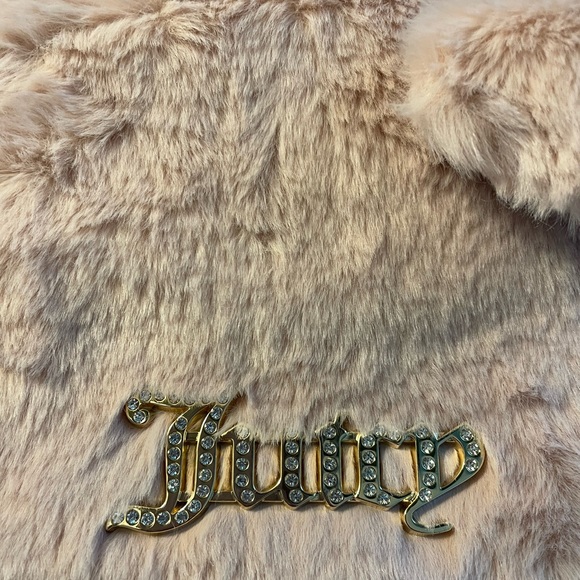 Fuzzy Juicy Couture Dusty Blush Mini Tote - Picture 3 of 11